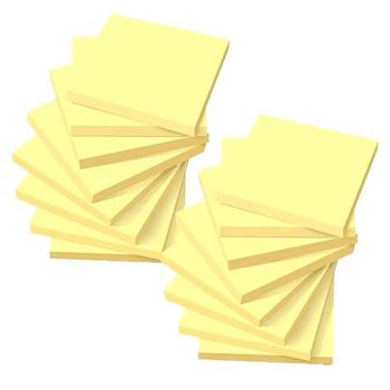 16 книг с общим количеством 1,600 стикеров Желтые заметки для заметок в офисе Бумага для напоминаний
