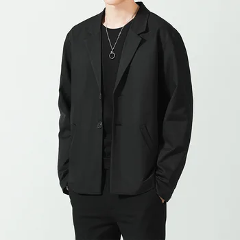 Новое поступление в корейском стиле Мужские пиджаки Классический дизайн Однотонная повседневная повседневная деловая куртка Мужское осеннее пальто Sprint