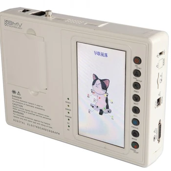 Ветеринарная ЭКГ Ветеринар 7 дюймов 3-канальный сенсорный экран ЭКГ