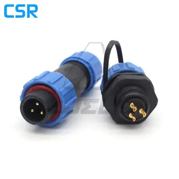 SP13 Водонепроницаемый и пыленепроницаемый разъем 3-контактная розетка, разъемы кабеля питания, электрические разъемы 3-контактный IP68