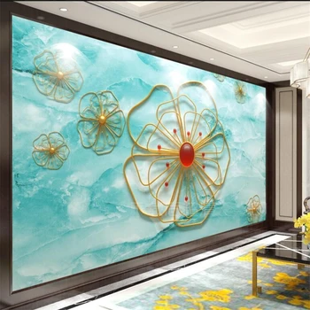 beibehang изготовленные на заказ большие обои фрески 3D мрамор стерео ювелирные изделия роза дом и богатый фон papel de parede 3d обои фрески