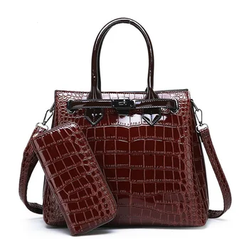 Hot 2024 Женская сумка через плечо Роскошная высококачественная классическая сумка с крокодиловым рисунком Бренд Дизайнер Мессенджер большой емкости