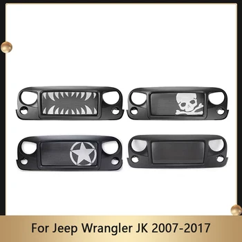 Модифицированная верхняя сетка для Jeep Wrangler JK 2007-2017 Сетчатый сотовый капот Решетки радиатора Передний бампер Крышка маски гоночной решетки