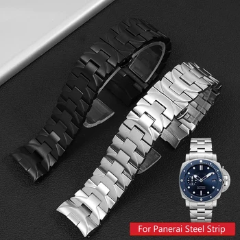 Ремешок для часов из нержавеющей стали для Panerai Pam441 111 Series Мужской деловой ремешок для часов из нержавеющей стали Аксессуары 24 мм Браслет