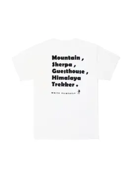 БЕЛЫЙ РЫБИЙ ХВОСТ / Гималайская туристическая культура LOGO хлопковая футболка свободная летняя верхняя рубашка высокого класса с круглым вырезом топ