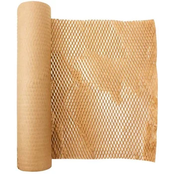 2 рулона переработанной упаковочной бумаги 12 дюймов X 33 фута Эко сотовая бумага для движущейся упаковки Упаковка Перерабатываемый материал подушки