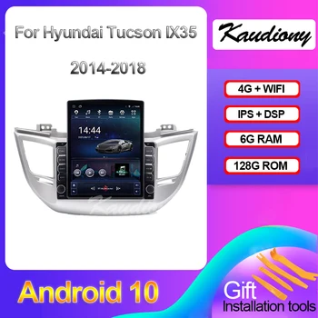 Kaudiony Tesla Style Android 10.0 Для Hyundai Tucson IX35 Авто DVD Мультимедийный плеер Авто Радио GPS Навигация Стерео 2014-2018
