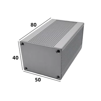 Коробки из алюминиевого сплава с радиатором алюминиевый профиль корпус батарейного ящика для печатной платы 80x50x40 мм