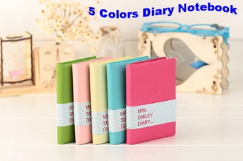 5 ПК / ЛОТ 5 цветов Симпатичный портативный карманный мини-дневник Записная книжка, BJB00005