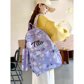  мультяшный астро рюкзак симпатичный студенческий рюкзак индивидуальное имя большая емкость дорожный рюкзак на одно плечо сумка