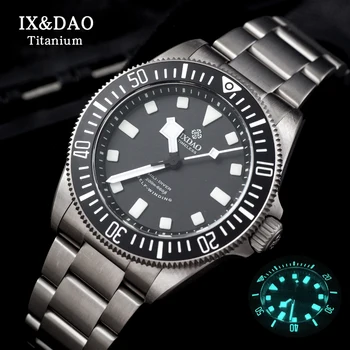 Новый IPOSE IX&DAO 39 мм Титановые часы для дайвинга для мужчин Автоматические механические наручные часы PT5000 Механизм Сапфир 20 бар Водонепроницаемый