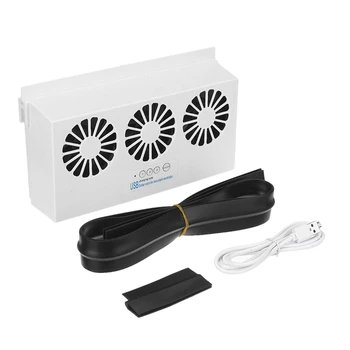 Автомобильный солнечный вытяжной вентилятор USB/Солнечная двойная зарядка Вытяжка воздуха IP67 Водонепроницаемый вентилятор с питанием от солнечной панели Вентилятор охлаждения Белый