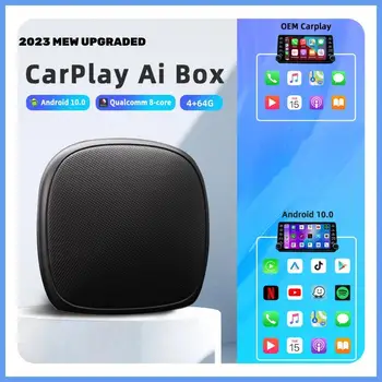 2023 НОВИНКА CarPlay Ai Box Android 11 Snapdragon Wireless Car Play Android Auto Adapter 4G LTE SIM Wifi Connect Потоковая коробка ТВ