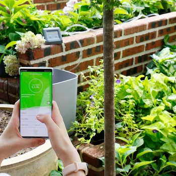 Таймер воды Smart Life Микрокапельный контроллер орошения 1 комплект Tuya Abs Управляемый приложением сад капельный полив в помещении с насосом Wi-Fi