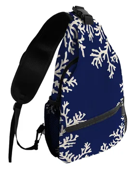 коралловый ковер синие нагрудные сумки для женщин и мужчин водонепроницаемые сумки-мессенджеры женские спортивные путешествия регулируемая сумка через плечо