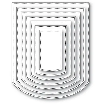 Прямоугольные каскадные фоновые металлические режущие штампы для новых поступлений 2023 г. Рамка для скрапбукинга Карточные принадлежности для рукоделия