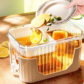  5 л Холодильник Диспенсер для напитков Портативный холодный чайник большой емкости Кувшин для сока Холодный чайник с краном для вечеринок и ежедневного использования