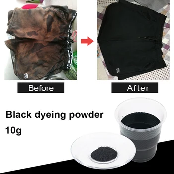 10g Черная краска для ткани Краситель Одежда Брюки Одежда Восстановленная Хлопок Перо Бамбук Акрил Оттенок Ropa