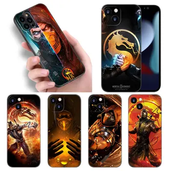 Чехол для телефона Mortal Kombat для Apple iPhone 12 13 Mini 11 14 15 Pro Max 7 8 Plus X XR XS SE 2020 2022 Черный силиконовый чехол