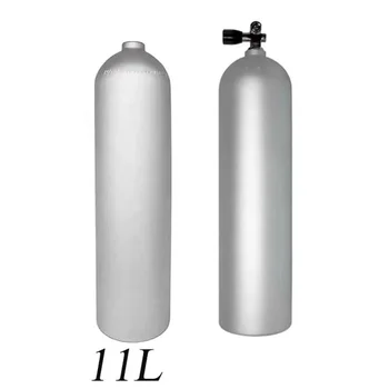 200 бар 11 л Алюминиевая бутылка для дайвинга Баллон высокого давления для подводного плавания Баллон с кислородом для подводного дайвинга с клапаном