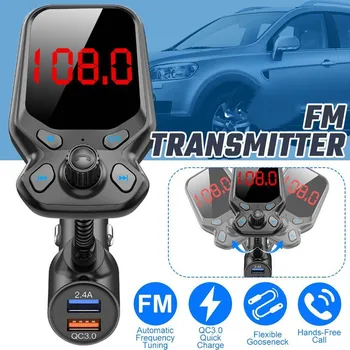  Высокое качество Прочный Новый Практичный Комплект MP3 Плеер Радио Адаптер Автомобильный FM-передатчик 1,8 дюйма Цветной экран QC3.0 Быстрая зарядка