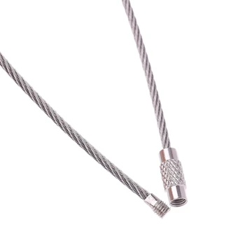Проволочный кабель брелка для брелока для ключей Легкая подвесная пряжка из нержавеющей стали