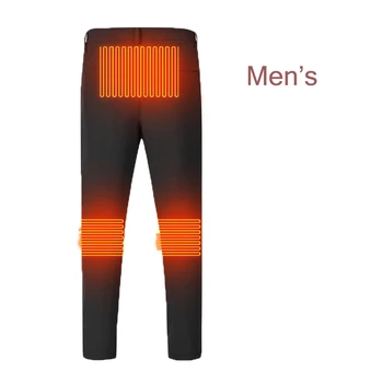  Зимние штаны с подогревом Мужские уличные ветрозащитные штаны Женские USB Интеллектуальные электрические кемпинги 3 температуры Тепловые штаны Катание на лыжах