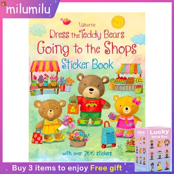 MiluMilu Платье Плюшевые мишки GoinG To ShopS Sticker Book Раскраска Английское занятие Книжка с картинками