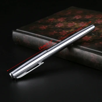 2022 Новая перьевая ручка Hero 5020 Silver из нержавеющей стали со стандартным наконечником M Подарок