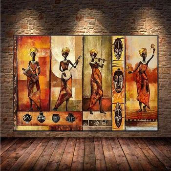 5D Алмазная вышивка Абстрактное искусство Африканское племя Черные женщины Картина Алмазная живопись Полная мозаика Вышивка крестом Подарок ручной работы