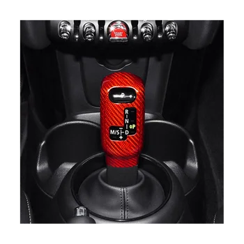 Крышка ручки переключения передач автомобиля для Mini Cooper F54 F55 F56 F57 F60 2020-2023 Countryman Real Carbon Fiber Наклейка (черный)