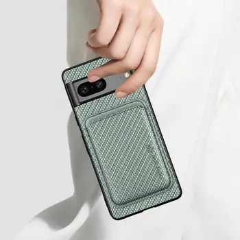  чехол для телефона, совместимый с текстурированным чехлом для мобильного телефона Google Pixel7 Pro с магнитной задней сумкой для карт PU