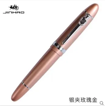 Jinhao 159 Чистая роза и серебро Клип 1,0 мм Изогнутый наконечник Каллиграфическая ручка Высокое качество металлическая перьевая ручка чернильные ручки Бесплатная доставка