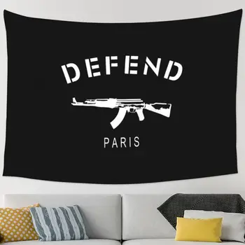 Defend Paris 3D Print Ak47 Гобелен Настенный Висячий Индия Украшение стены Гобелен Эстетический макраме