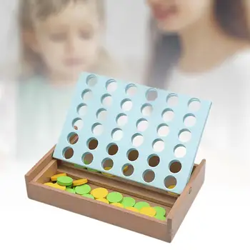Деревянная игровая развивающая игрушка 4 в ряд для мальчиков и девочек 3 лет