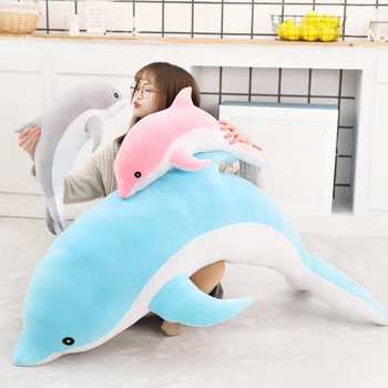 30 см kawaii Dolphin Плюшевые игрушки Прекрасные мягкие подушки для животных Куклы для детей и девочек Подушка для сна Палец Подарок