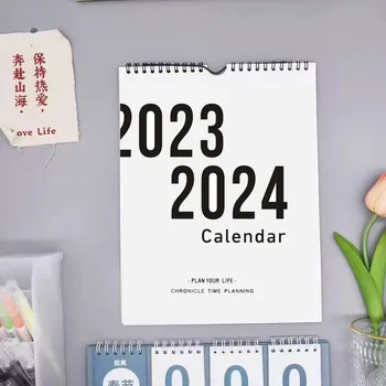 2023 Простой настенный календарь на 2024 год Еженедельный еженедельный планировщик в стиле INS Двойной ежедневный календарь повестки дня Календарь-организатор 2023.09~2024.12