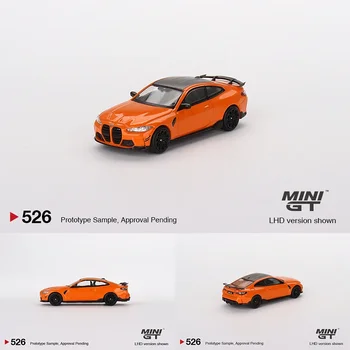 MINIGT 1:64 M4 M Performance G82 Оранжевая диорама под давлением Коллекция моделей автомобилей Миниатюрные игрушки Carros
