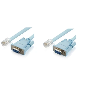 2X Консольный USB-кабель RJ45 Cat5 Ethernet на RS232 DB9 COM Порт Последовательный гнездовой маршрутизатор Сетевой адаптер Кабель сетевого адаптера 1,8 м