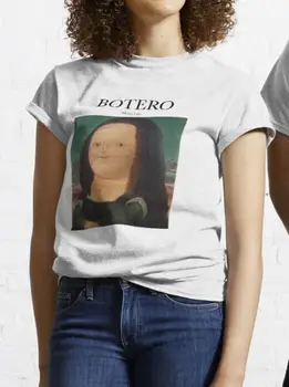 Botero Mona Lisa Живопись Футболка - Художественная футболка - 100% Хлопок с длинными рукавами