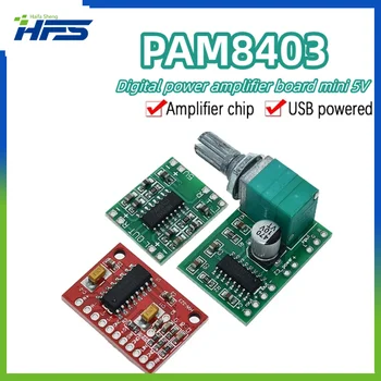 1 шт. PAM8403 Супер мини плата цифрового усилителя мощности миниатюрная плата усилителя мощности класса D 2 * 3 Вт высокий 2,5-5 В USB