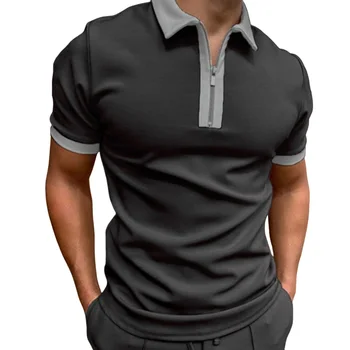  Мужской летний топ с короткими рукавами свободного кроя дышащая тканевая рубашка для одежды для сбора друзей