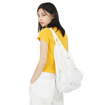 Новый нейлон Мода На открытом воздухе Уличная персонализированная женская плиссированная сумка-ведро Сумка через плечо Сумка через плечо