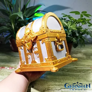 Genshin Impact Treatment Chest Серия Teyvat Великолепная коробка для обработки драгоценными металлами Косплей Стоимость Реквизит Декор Хранение Коробка Подарки