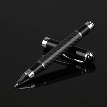 Шариковая ручка из геля из углеродного волокна Черная деловая канцелярская канцелярия Школьные принадлежности