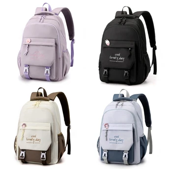 E74B 2023 НОВАЯ дорожная сумка Универсальные сумки через плечо с двойным ремнем, рюкзак для девочек, студенток, подростков, школьные сумки LightweightBookbag