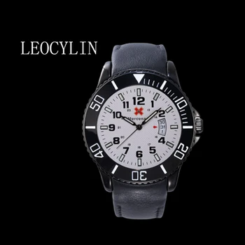 LEOCYLIN pilot Модные кварцевые часы Водонепроницаемые Светящиеся Военная Простота Сапфир Японский Кварцевый Механизм Наручные Часы