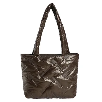  Зимняя новая сумка через плечо Lingge Женская сумка Модная хлопковая женская сумка Большая сумка через плечо
