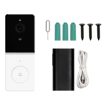 Tuya Smart Wi-Fi Видеодомофон с 2-сторонним аудиодомофоном, ночным видением и беспроводной дверью Продукт Домашняя безопасность Простота в использовании