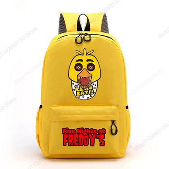 Five Night At Freddys Kids Аниме Печатный рюкзак для мальчиков Большая емкость Повседневная задняя упаковка для девочек Мода Милая школьная сумка Мультфильм Подарок